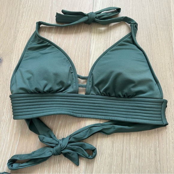 Target Kona Sol Green Bikini Swimsuit Swim Beachy Summer Beach Resortwear Tan - Picture 3 of 9